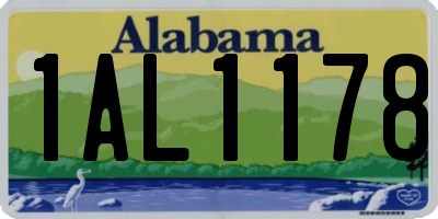 AL license plate 1AL1178