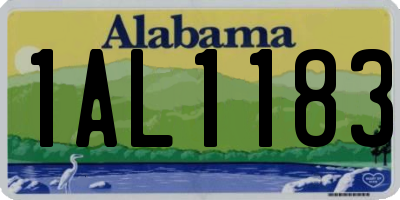 AL license plate 1AL1183