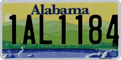 AL license plate 1AL1184