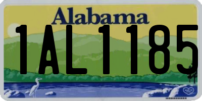 AL license plate 1AL1185