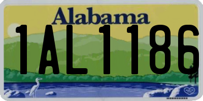 AL license plate 1AL1186