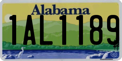 AL license plate 1AL1189