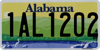 AL license plate 1AL1202
