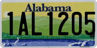 AL license plate 1AL1205