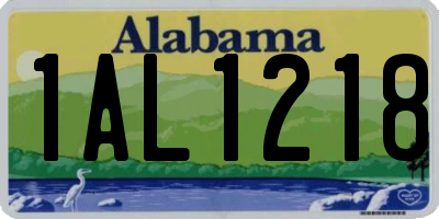AL license plate 1AL1218