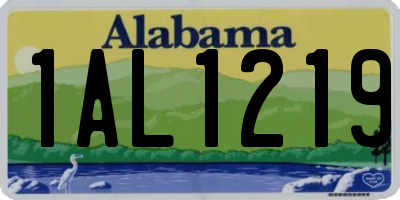 AL license plate 1AL1219