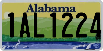 AL license plate 1AL1224