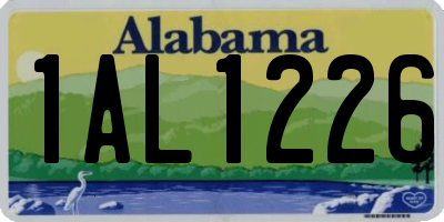 AL license plate 1AL1226