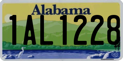 AL license plate 1AL1228