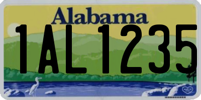 AL license plate 1AL1235