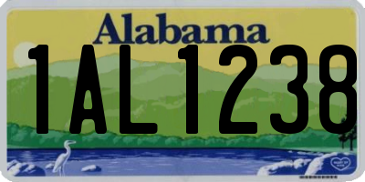 AL license plate 1AL1238