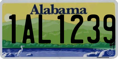 AL license plate 1AL1239