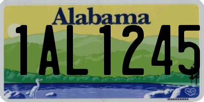 AL license plate 1AL1245
