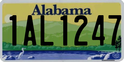 AL license plate 1AL1247