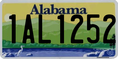 AL license plate 1AL1252