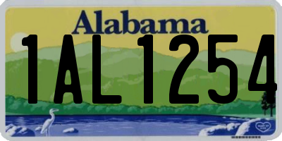 AL license plate 1AL1254