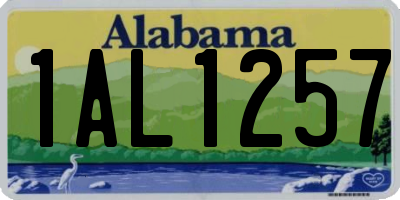 AL license plate 1AL1257