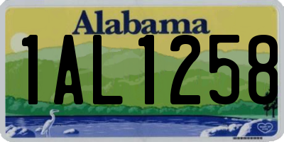 AL license plate 1AL1258