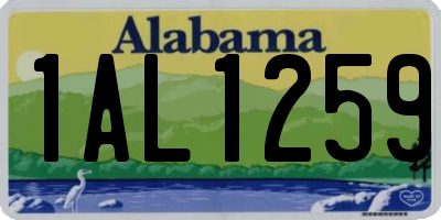 AL license plate 1AL1259