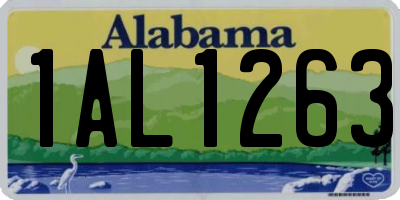 AL license plate 1AL1263