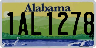 AL license plate 1AL1278