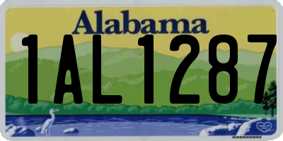 AL license plate 1AL1287