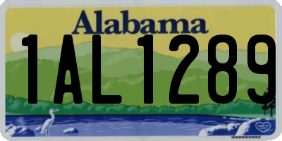 AL license plate 1AL1289