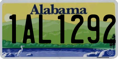 AL license plate 1AL1292