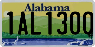 AL license plate 1AL1300