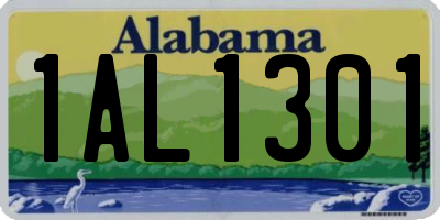 AL license plate 1AL1301