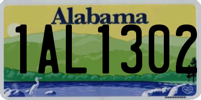 AL license plate 1AL1302