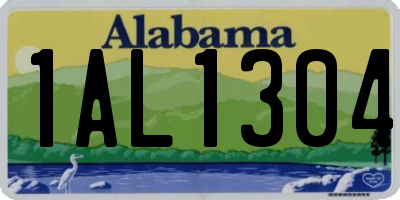 AL license plate 1AL1304