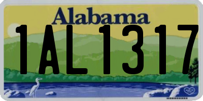 AL license plate 1AL1317