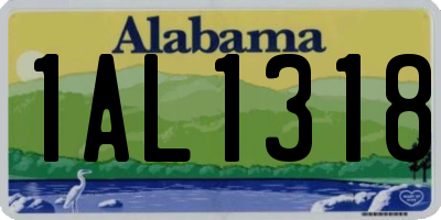 AL license plate 1AL1318