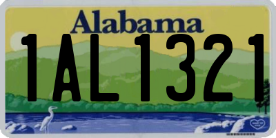 AL license plate 1AL1321