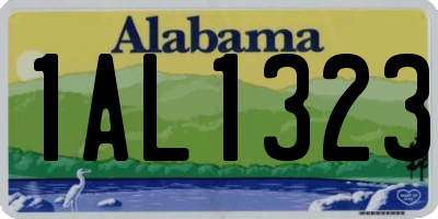 AL license plate 1AL1323