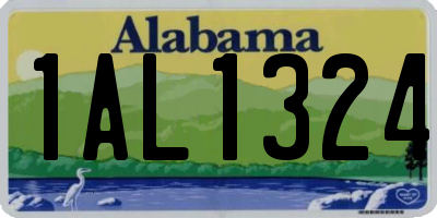 AL license plate 1AL1324