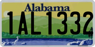 AL license plate 1AL1332