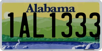 AL license plate 1AL1333
