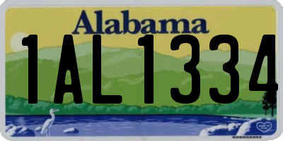 AL license plate 1AL1334