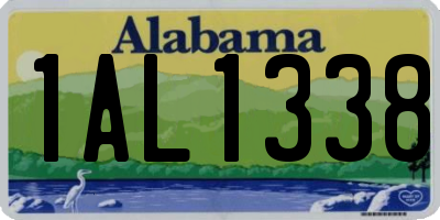 AL license plate 1AL1338