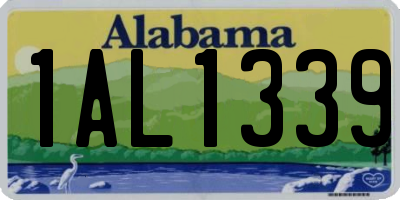 AL license plate 1AL1339