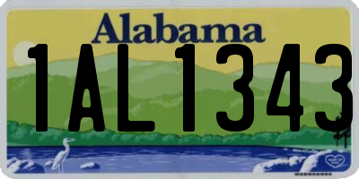 AL license plate 1AL1343