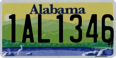 AL license plate 1AL1346