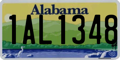 AL license plate 1AL1348