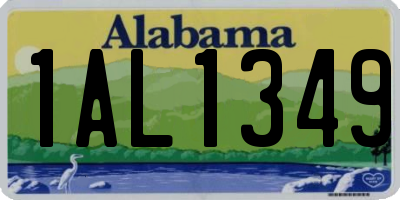 AL license plate 1AL1349