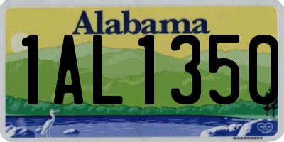 AL license plate 1AL1350