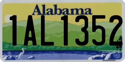AL license plate 1AL1352