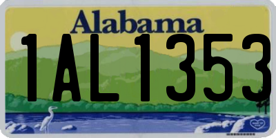 AL license plate 1AL1353
