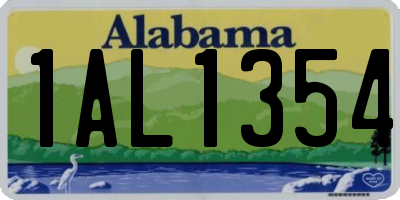 AL license plate 1AL1354